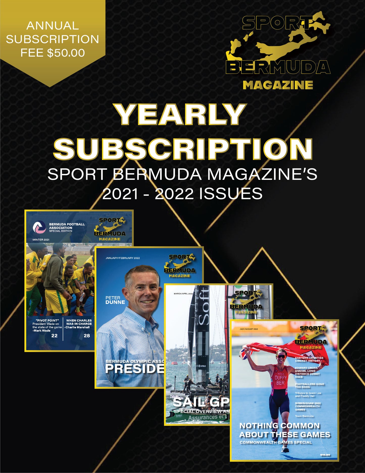 YEARLY SUBSCRIPTION OF SPORT BERMUDA MAGAZINE'S 2021-2022 ISSUES